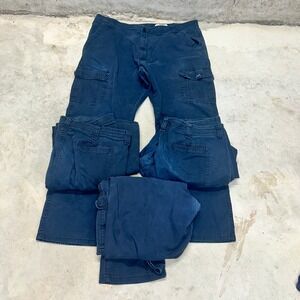 Wrangler Relaxed Fit Men's Cargo‎ Pants Blue Cotton Blend Size 40x32 4 lot